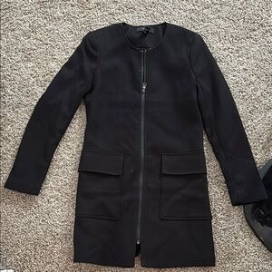 Forever 21 Black Long Formal Coat
